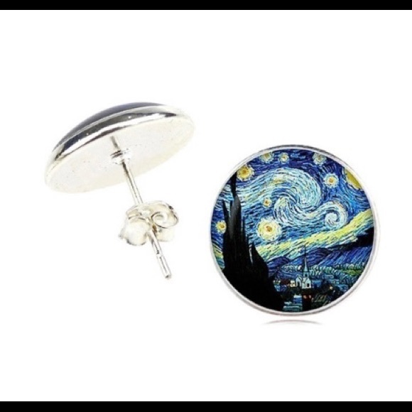 Van Gogh starry night necklace - Picture 3 of 5